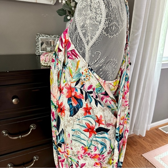 Mynah Tropical Floral Swimsuit Cover-Up Size Medium - Picture 4 of 10